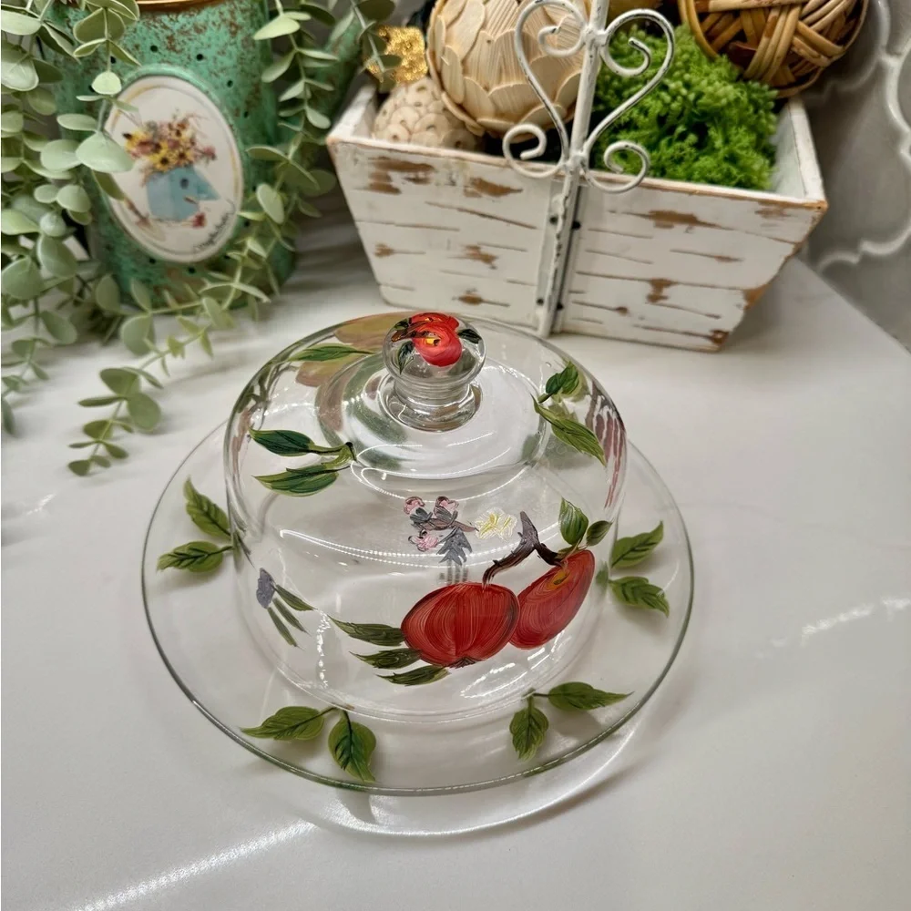 Libby hand painted fruit/ cheese platter